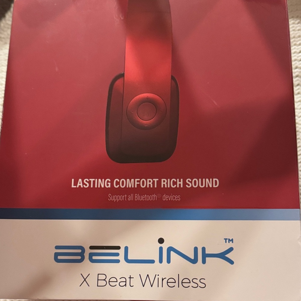 Belink X Beat Wireless Headphones - Red NEW